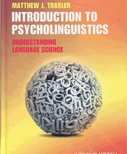 کتاب Introduction to Psycholinguistics